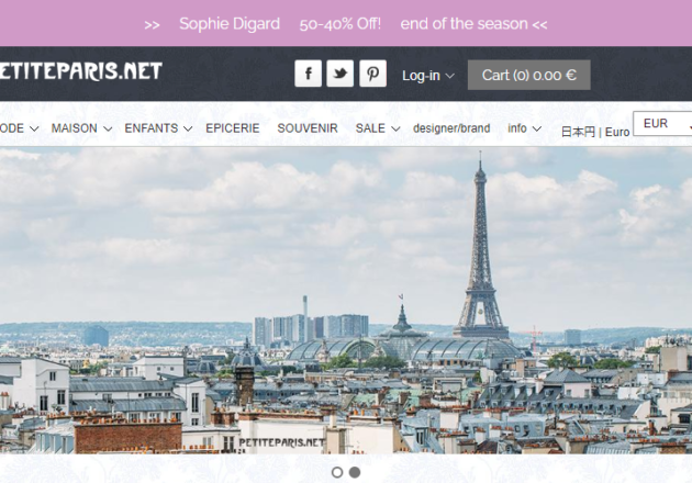 PETITE PARIS online store パリのセレクトショップ | worldwide shipping 日本へ安心国際便でお送りします - petiteparisキャプチャー