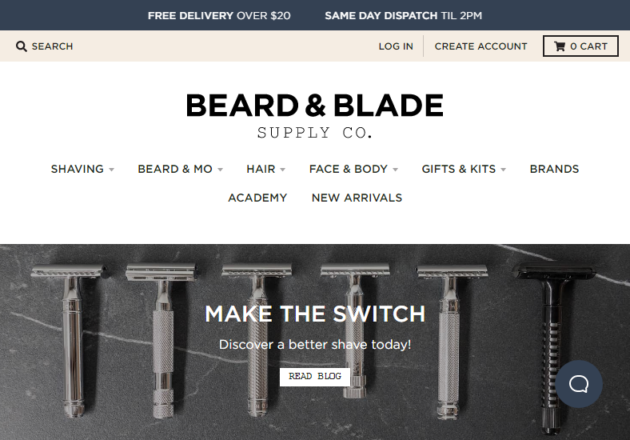Australia's Home of Men's Grooming Products - Shop Online – Beard & Bladeキャプチャー