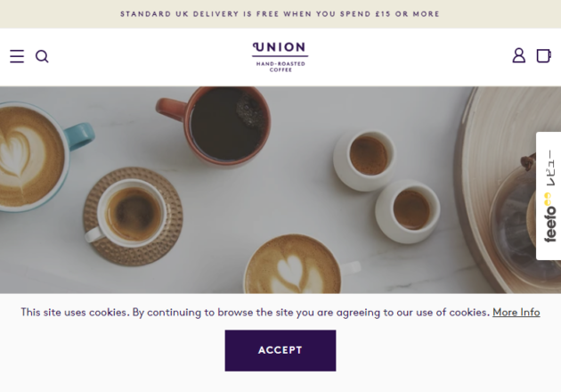 Union Coffee | Speciality Coffee, Fresh from the Roasteryキャプチャー